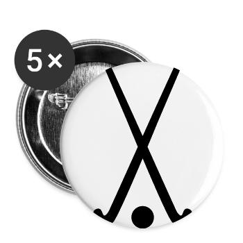 hockey - Buttons groß 56 mm (5er Pack) - Weiß - Vorne
