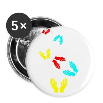 Hands icon icon - Buttons large 2.2''/56 mm (5-pack) - white - Front