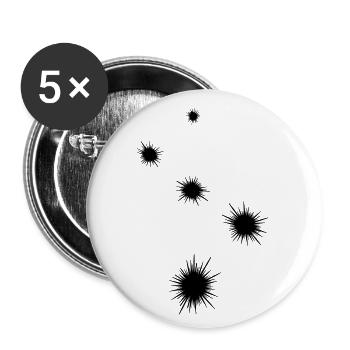 Symbole Seeigelicon - Lot de 5 grands badges (56 mm) - blanc - Devant