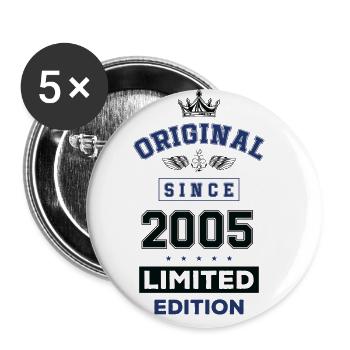 2005 limited edition Geburtstag - Buttons groß 56 mm (5er Pack) - Weiß - Vorne