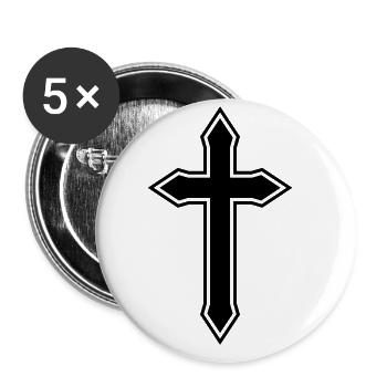 Cross symbol icon - Buttons large 2.2''/56 mm (5-pack) - white - Front