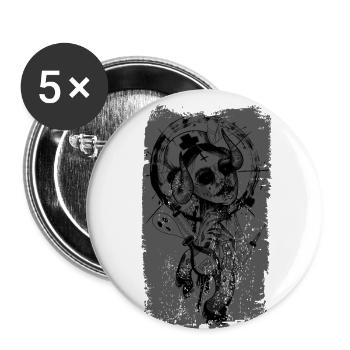 Creepy Nurse Version 2 - Buttons large 2.2''/56 mm (5-pack) - white - Front