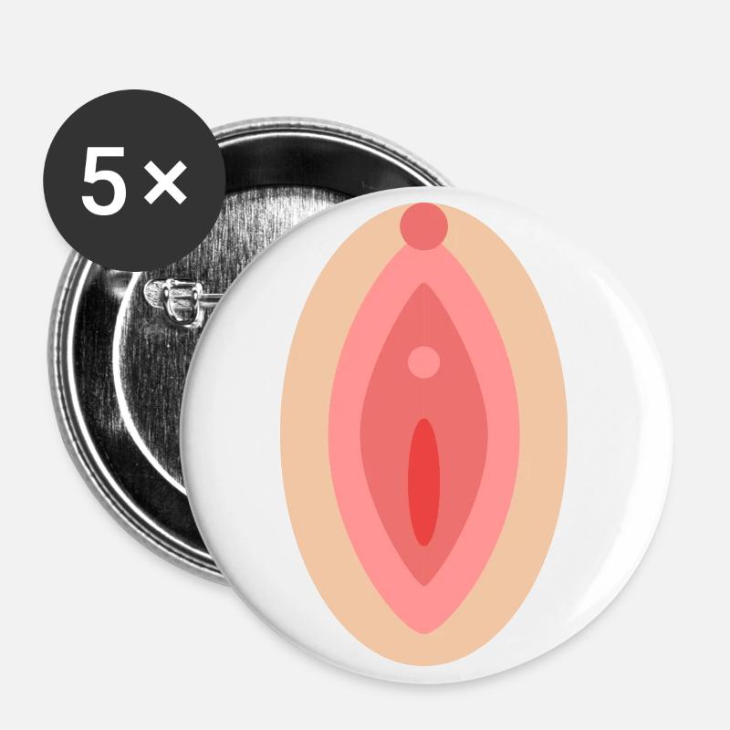Vajayjay - Buttons groß 56 mm (5er Pack) - Weiß