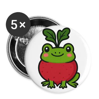 Sir Rübenquak - Lot de 5 grands badges (56 mm) - blanc - Devant