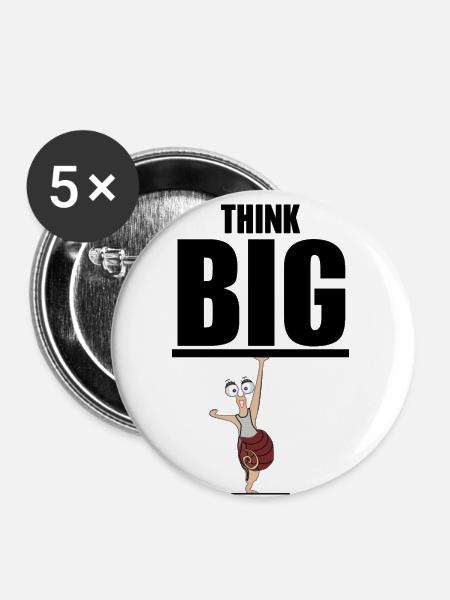 Motivation - Buttons groß 56 mm (5er Pack) - Weiß