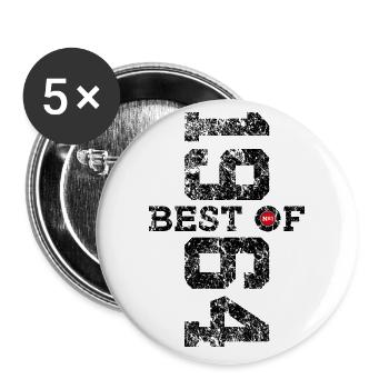 62E ANNIVERSAIRE MEILLEUR DE 1964 - Lot de 5 grands badges (56 mm) - blanc - Devant