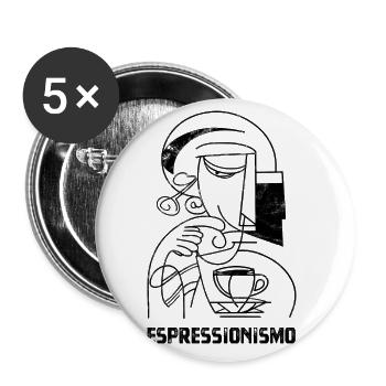 Espressionnisme - Espresso - Boire du café - Lot de 5 grands badges (56 mm) - blanc - Devant