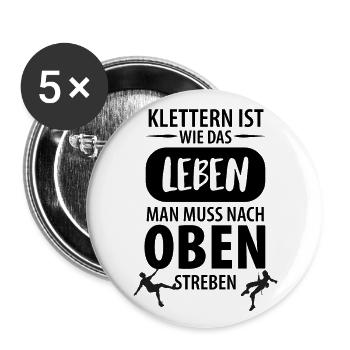 Vintage Bouldern Boulderer Klettern Kletterer - Buttons groß 56 mm (5er Pack) - Weiß - Vorne