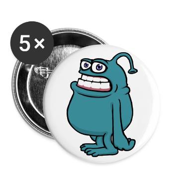 Mampfredo - Lot de 5 grands badges (56 mm) - blanc - Devant