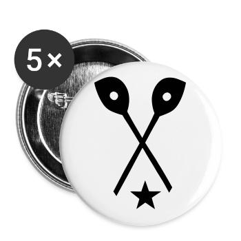 Kochlöffel, Stern, Koch, - Buttons groß 56 mm (5er Pack) - Weiß - Vorne