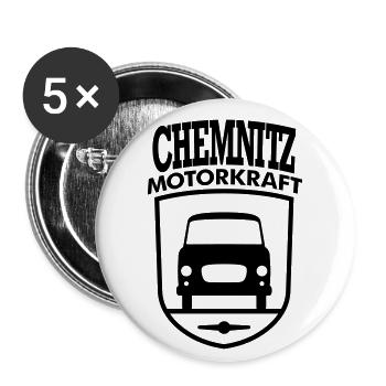 Barkas B1000 Motorkraft Chemnitz armoiries - Lot de 5 grands badges (56 mm) - blanc - Devant