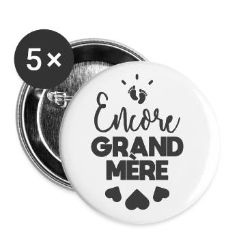 Encore grand mère - Lot de 5 grands badges (56 mm) - blanc - Devant