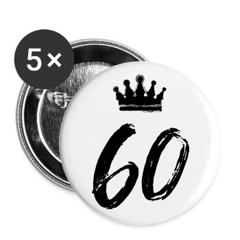 60 Number crown - Buttons large 2.2''/56 mm (5-pack) - white - Front