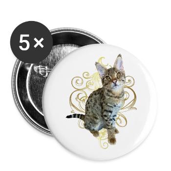 Tabby - Buttons large 2.2''/56 mm (5-pack) - white - Front