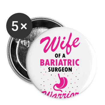 Gastric Surgery Design for Gastric Bypass Patient - Buttons large 2.2''/56 mm (5-pack) - white - Front