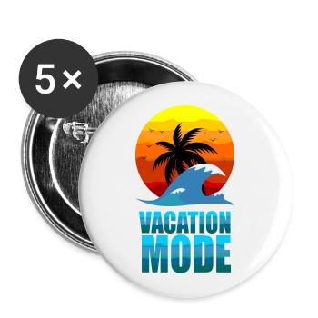 Vacation Mode - Buttons large 2.2''/56 mm (5-pack) - white - Front