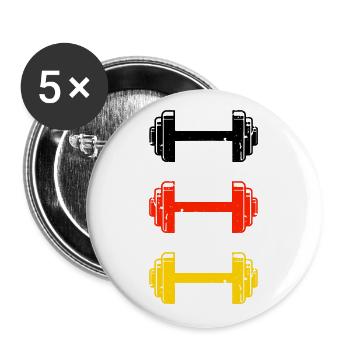 Weightlifting Fitness Germany Weight Training - Buttons large 2.2''/56 mm (5-pack) - white - Front