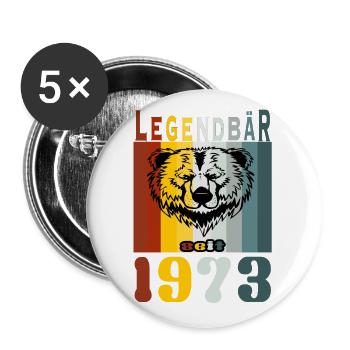 Legendär seit 1973. - Buttons groß 56 mm (5er Pack) - Weiß - Vorne