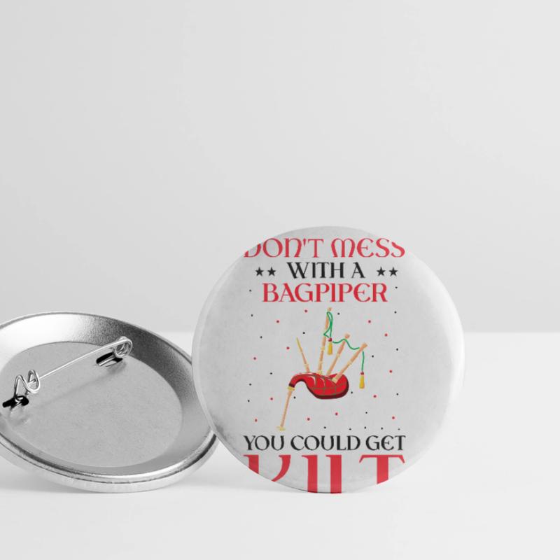Cornemuse pour instructeurs de cornemuse et cornemuse Lot de 5 grands badges (56 mm)