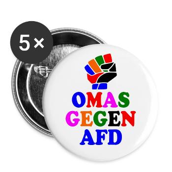 Omas gegen afd - Buttons groß 56 mm (5er Pack) - Weiß - Vorne