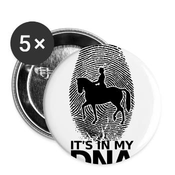 Dressur Dressurreiten Dressurreiter Reiten Pferd - Buttons groß 56 mm (5er Pack) - Weiß - Vorne