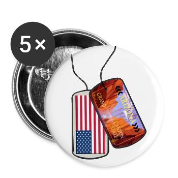Erkennungsmarke ARIZONA Grand Canyon USA - Buttons groß 56 mm (5er Pack) - Weiß - Vorne