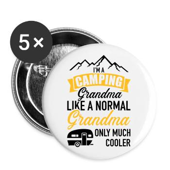 Caravane - Lot de 5 grands badges (56 mm) - blanc - Devant