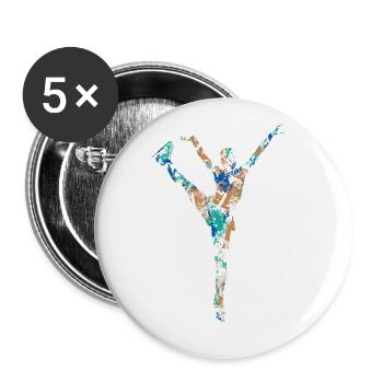 Figure skating - Buttons large 2.2''/56 mm (5-pack) - white - Front