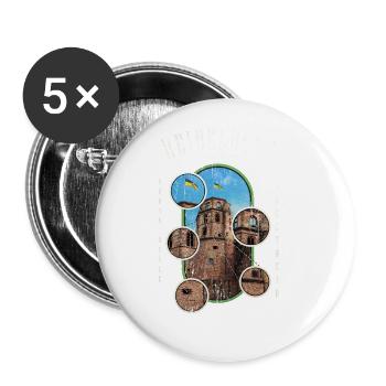 Heidelberg Deutschland Stadt Skyline Heimat Liebe - Buttons groß 56 mm (5er Pack) - Weiß - Vorne