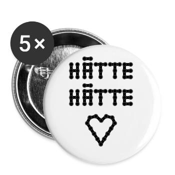 Hätte hätte Fahrrad Kette - Buttons groß 56 mm (5er Pack) - Weiß - Vorne
