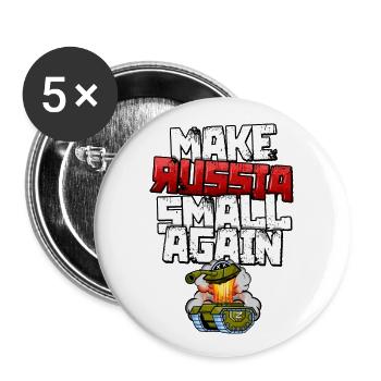 Make Russia Small Again - Buttons groß 56 mm (5er Pack) - Weiß - Vorne