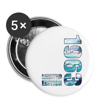 1963. Limited Edition T-Shirt Birthday Idea - Buttons large 2.2''/56 mm (5-pack) - white - Front