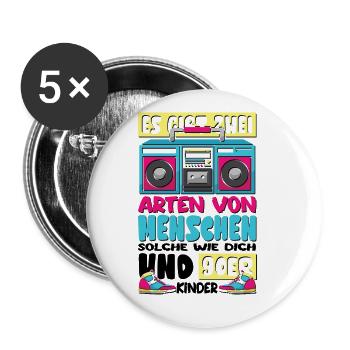 solche wie dich und 90er Kinder - Buttons groß 56 mm (5er Pack) - Weiß - Vorne
