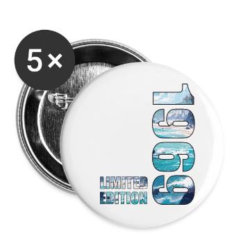 1969 Limited Edition T-Shirt Birthday Idea - Buttons large 2.2''/56 mm (5-pack) - white - Front