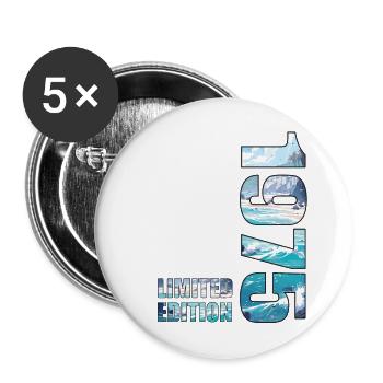 1975 Limited Edition T-Shirt Birthday Idea - Buttons large 2.2''/56 mm (5-pack) - white - Front