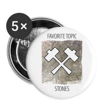 Stonemason Stone Sculptor Saying - Buttons large 2.2''/56 mm (5-pack) - white - Front