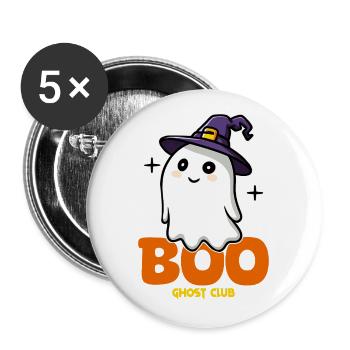 Ghost club Halloween - Buttons large 2.2''/56 mm (5-pack) - white - Front