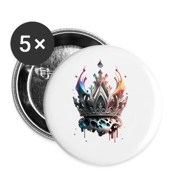 Melting crown - Buttons large 2.2''/56 mm (5-pack) - white - Front