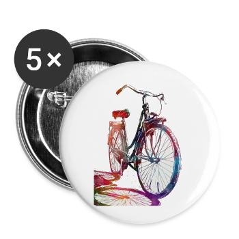 Cycling #cycling #sport #bike - Buttons large 2.2''/56 mm (5-pack) - white - Front
