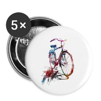 Cycling #cycling #sport #bike - Buttons large 2.2''/56 mm (5-pack) - white - Front