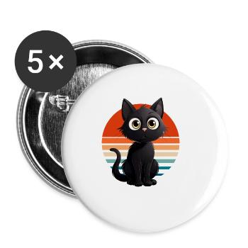 Guck Mich Nicht In Diesem Ton An Bombay Katze - Buttons groß 56 mm (5er Pack) - Weiß - Vorne