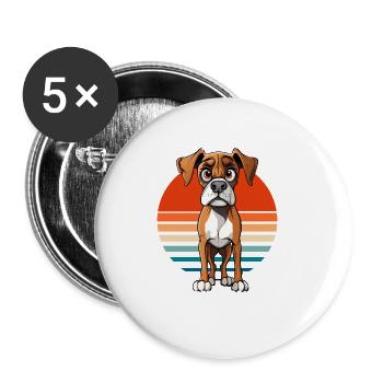 Guck Mich Nicht In Diesem Ton An Boxer - Buttons groß 56 mm (5er Pack) - Weiß - Vorne