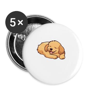 Ich Atme Golden roduktiver - Buttons groß 56 mm (5er Pack) - Weiß - Vorne