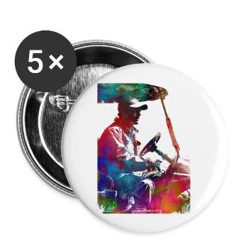 Golfspieler Sport #golf #sport - Buttons groß 56 mm (5er Pack) - Weiß - Vorne