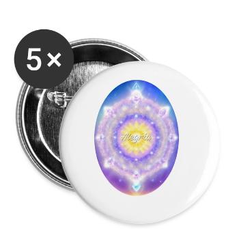 Alegria Juan Carlos GarciA - Lot de 5 grands badges (56 mm) - blanc - Devant