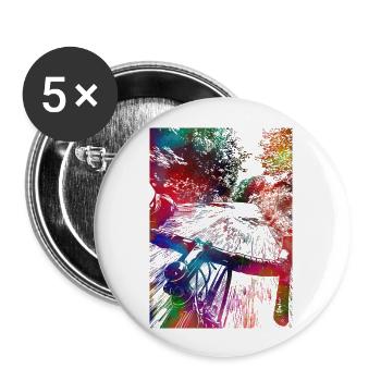 Cycling #cycling #sport #bike - Buttons large 2.2''/56 mm (5-pack) - white - Front