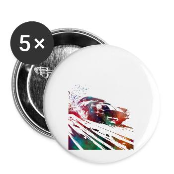 Cars racing #racing #sport - Buttons large 2.2''/56 mm (5-pack) - white - Front