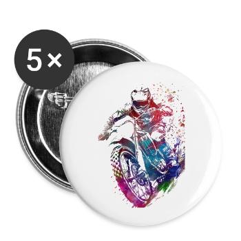 Motor racing #motor #sport - Buttons large 2.2''/56 mm (5-pack) - white - Front
