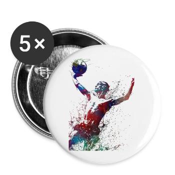 Water polo sport #sport #waterpolo - Buttons large 2.2''/56 mm (5-pack) - white - Front
