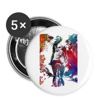 Cycling Bike sport article #cycling #sport #biking - Buttons large 2.2''/56 mm (5-pack) - white - Front